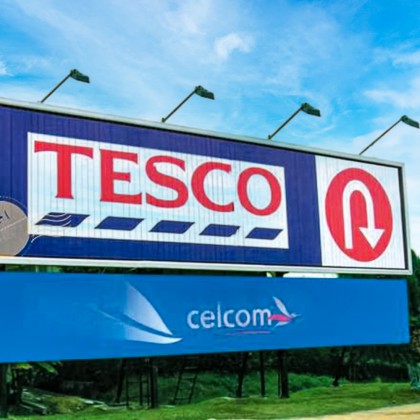 Double Poles Advertising OEM Tri-vision Billboard