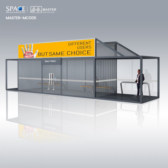 Closed Type Customized Design Bus Stop Station Air Conditioner Solar Bus Shelter