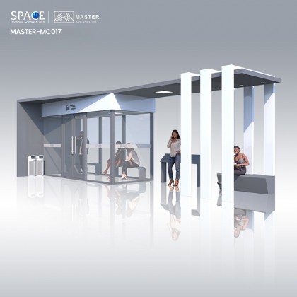 City Public Modern Stainless Steel Customized Bus Stop Shelter With Heaters