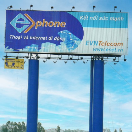 Standing Pole Support Rotating Digital Tri-vision Billboard